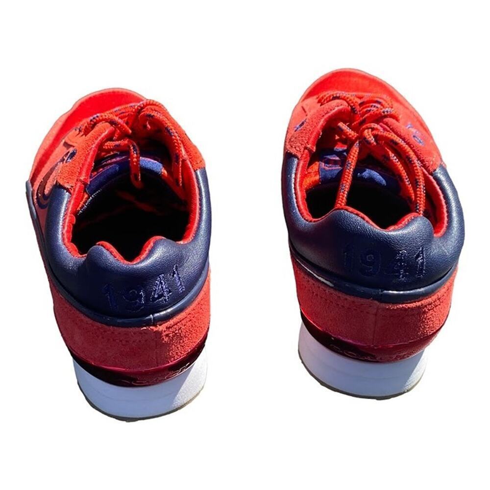 COACH 1941 Rosie Red Blue Suede Leather Runner Athletic Sneaker Women's 6.5M - Picture 5 of 12
